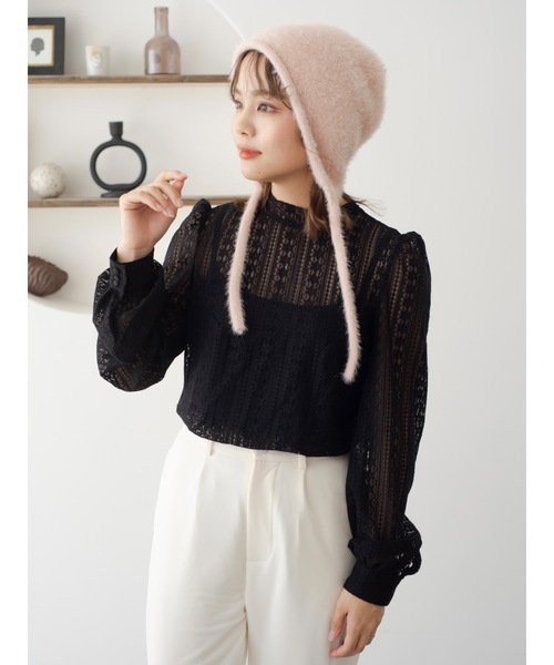 JUMELLE（ジュメロ）の「シアーレーストップ（その他トップス・レディース・ブラック/クリーム・FREE）」の13枚目の写真