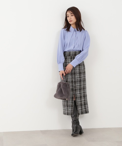 N.(N. Natural Beauty Basic)(エヌエヌナチュラルビューティーベーシック)の「【S Size Line】◆ロービングツイードタイトスカート(スカート・レディース・ベージュ/グリーン/グレー・SMALL/MEDIUM)」の8枚目の写真