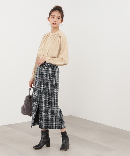 N.(N. Natural Beauty Basic)(エヌエヌナチュラルビューティーベーシック)の「【S Size Line】◆ロービングツイードタイトスカート(スカート・レディース・ベージュ/グリーン/グレー・SMALL/MEDIUM)」の6枚目の写真