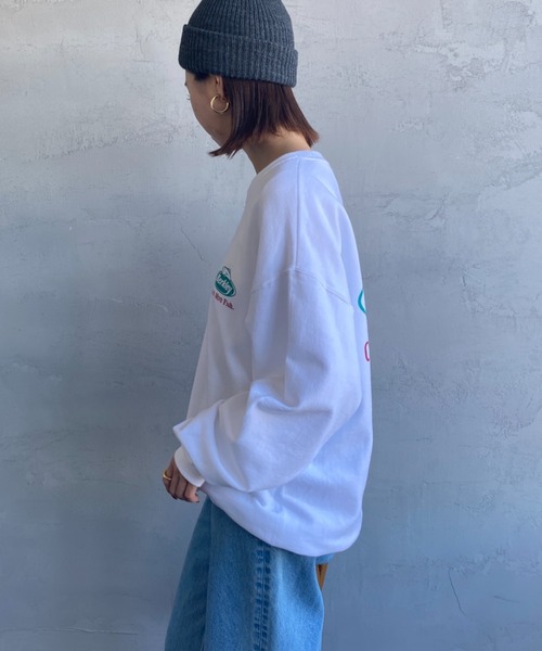Russell Athletic（ラッセルアスレティック）の「[RUSSELL ATHLETIC/ラッセル アスレチック] BERKLEY×RUSSEL ATHLETIC 別注 オーバルロゴプリントスウェット（スウェット・レディース・ホワイト/ブラック・L/M）」の19枚目の写真