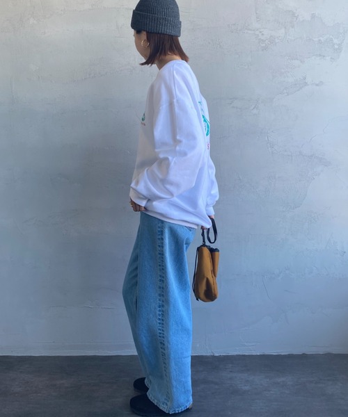 Russell Athletic（ラッセルアスレティック）の「[RUSSELL ATHLETIC/ラッセル アスレチック] BERKLEY×RUSSEL ATHLETIC 別注 オーバルロゴプリントスウェット（スウェット・レディース・ホワイト/ブラック・L/M）」の22枚目の写真