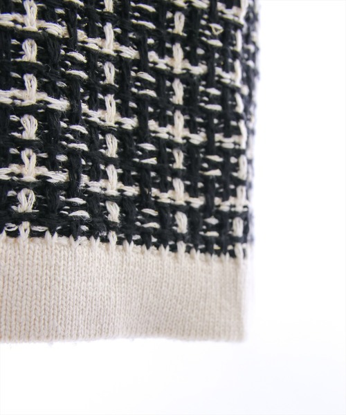 clear（クリア）の「ミドル丈ジャカードニットワンピース（ワンピース・レディース・ホワイト/ブラック/オレンジ/ラベンダー/ブルー・F）」の21枚目の写真