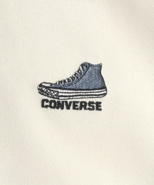 CONVERSE(コンバース)の「CONVERSE/コンバース スウェード 裏起毛 プルパーカー オーバーサイズ スウェット フーディー レディース メンズ トップス(パーカー・レディース・グレー/オフホワイト/カーキ/サックスブルー・M/L/LL)」の8枚目の写真
