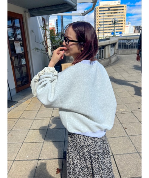 JUMELLE（ジュメロ）の「コクーンカットスウェット（スウェット・レディース・ブラック/アイボリー・FREE）」の13枚目の写真