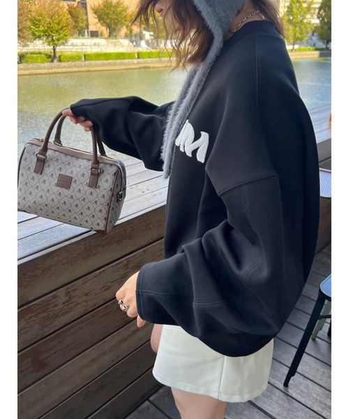 JUMELLE（ジュメロ）の「コクーンカットスウェット（スウェット・レディース・ブラック/アイボリー・FREE）」の9枚目の写真