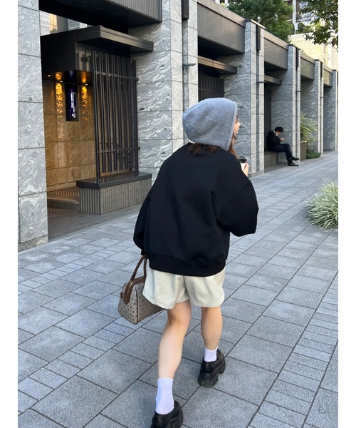 JUMELLE（ジュメロ）の「コクーンカットスウェット（スウェット・レディース・ブラック/アイボリー・FREE）」の12枚目の写真