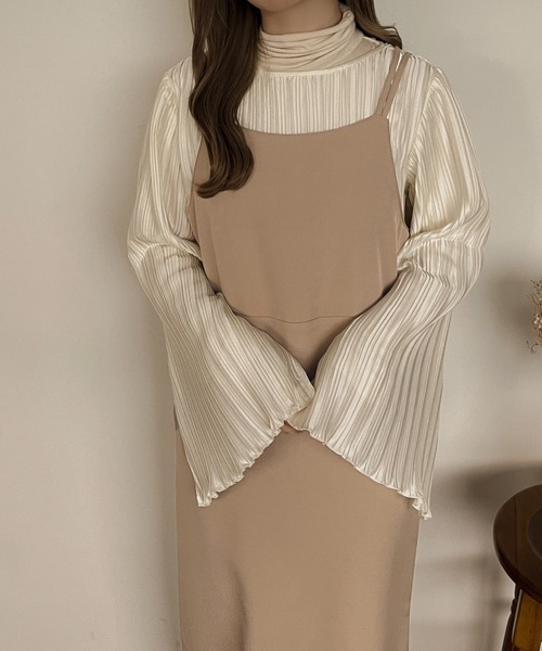 apres jour clair（アプレジュールクレア）の「【apres jour clair】ストレートキャミワンピース【ZOZOTOWN限定アイテム】（ワンピース・レディース・ダークブラウン/ベージュ/ブラック・フリー/X-LARGE）」の17枚目の写真