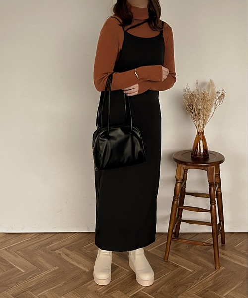 apres jour clair（アプレジュールクレア）の「【apres jour clair】ストレートキャミワンピース【ZOZOTOWN限定アイテム】（ワンピース・レディース・ダークブラウン/ベージュ/ブラック・フリー/X-LARGE）」の20枚目の写真