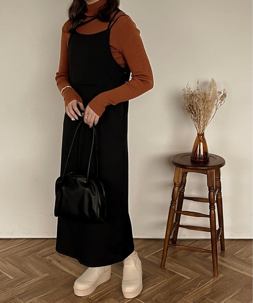 apres jour clair（アプレジュールクレア）の「【apres jour clair】ストレートキャミワンピース【ZOZOTOWN限定アイテム】（ワンピース・レディース・ダークブラウン/ベージュ/ブラック・フリー/X-LARGE）」の21枚目の写真