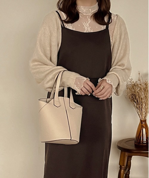 apres jour clair（アプレジュールクレア）の「【apres jour clair】ストレートキャミワンピース【ZOZOTOWN限定アイテム】（ワンピース・レディース・ダークブラウン/ベージュ/ブラック・フリー/X-LARGE）」の6枚目の写真