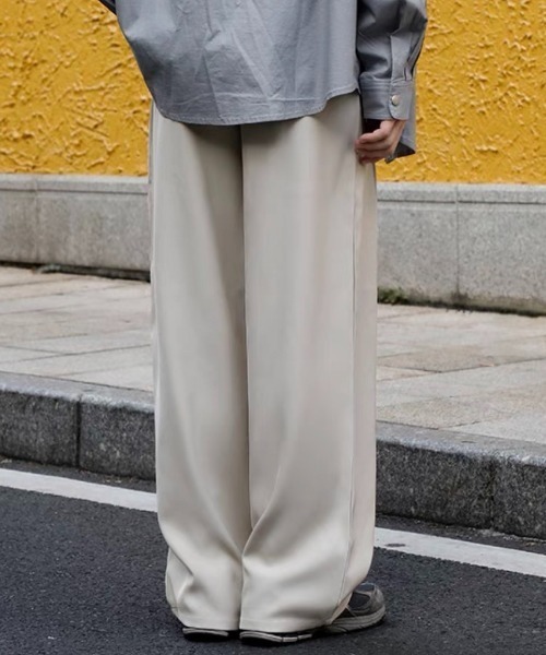 ROOPTOKYO(ループトウキョウ)の「▲2tuck straight wide slack ストレートシルエット ワイドスラックス(スラックス・メンズ・ダークブラウン/ナチュラル/ブラック/チャコール・S/M/L/XL)」の11枚目の写真