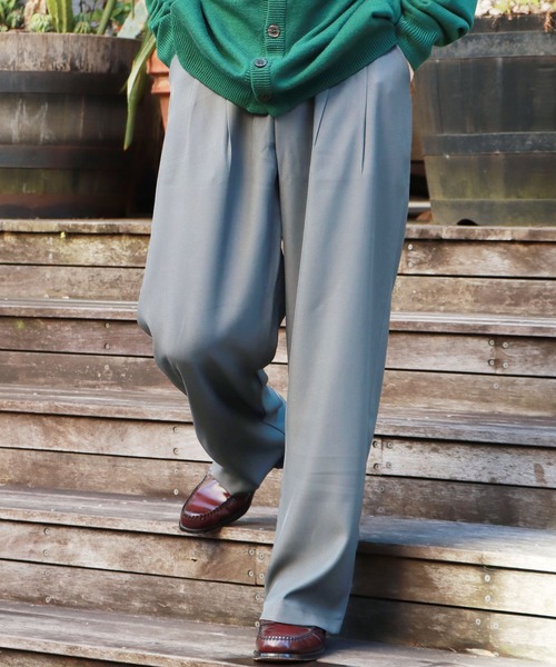ROOPTOKYO(ループトウキョウ)の「▲2tuck straight wide slack ストレートシルエット ワイドスラックス(スラックス・メンズ・ダークブラウン/ナチュラル/ブラック/チャコール・S/M/L/XL)」の16枚目の写真
