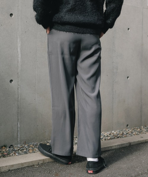 ROOPTOKYO(ループトウキョウ)の「▲2tuck straight wide slack ストレートシルエット ワイドスラックス(スラックス・メンズ・ダークブラウン/ナチュラル/ブラック/チャコール・S/M/L/XL)」の14枚目の写真