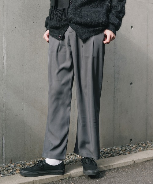 ROOPTOKYO(ループトウキョウ)の「▲2tuck straight wide slack ストレートシルエット ワイドスラックス(スラックス・メンズ・ダークブラウン/ナチュラル/ブラック/チャコール・S/M/L/XL)」の15枚目の写真