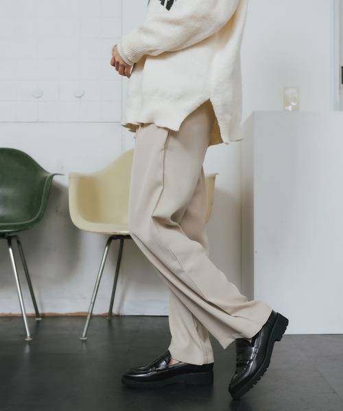 ROOPTOKYO(ループトウキョウ)の「▲2tuck straight wide slack ストレートシルエット ワイドスラックス(スラックス・メンズ・ダークブラウン/ナチュラル/ブラック/チャコール・S/M/L/XL)」の19枚目の写真