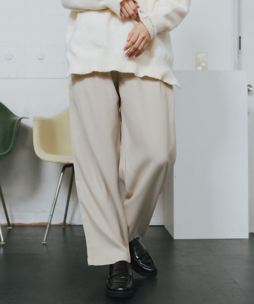 ROOPTOKYO(ループトウキョウ)の「▲2tuck straight wide slack ストレートシルエット ワイドスラックス(スラックス・メンズ・ダークブラウン/ナチュラル/ブラック/チャコール・S/M/L/XL)」の21枚目の写真