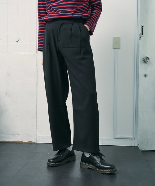 ROOPTOKYO(ループトウキョウ)の「▲2tuck straight wide slack ストレートシルエット ワイドスラックス(スラックス・メンズ・ダークブラウン/ナチュラル/ブラック/チャコール・S/M/L/XL)」の22枚目の写真