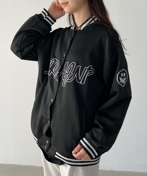 CLEA（クレア）の「ストリートロゴ刺繍BIGスタジャン（スタジャン・レディース・ブラック/ホワイト・FREE）」の13枚目の写真