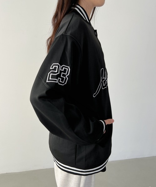 CLEA（クレア）の「ストリートロゴ刺繍BIGスタジャン（スタジャン・レディース・ブラック/ホワイト・FREE）」の18枚目の写真
