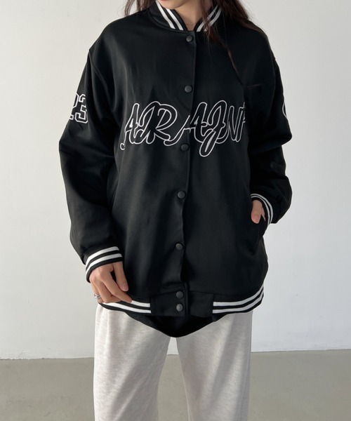 CLEA（クレア）の「ストリートロゴ刺繍BIGスタジャン（スタジャン・レディース・ブラック/ホワイト・FREE）」の21枚目の写真