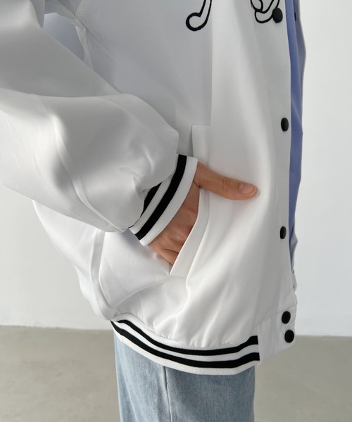 CLEA（クレア）の「ストリートロゴ刺繍BIGスタジャン（スタジャン・レディース・ブラック/ホワイト・FREE）」の12枚目の写真