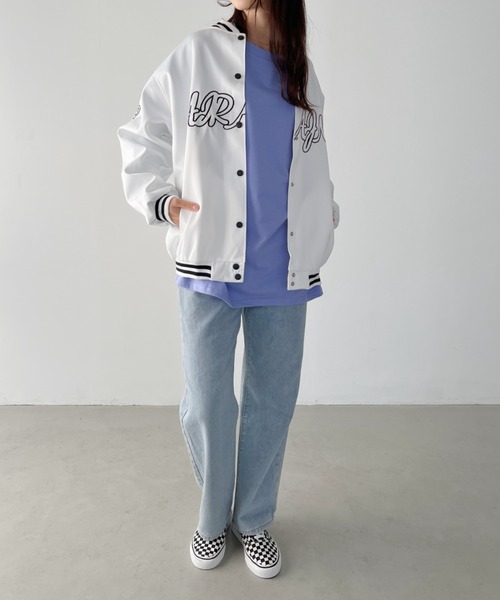 CLEA（クレア）の「ストリートロゴ刺繍BIGスタジャン（スタジャン・レディース・ブラック/ホワイト・FREE）」の20枚目の写真