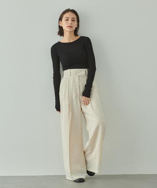 【人気☆オシャレ☆EMMEL REFINES】ベージュパンツ　サイズS EMMEL REFINES スラックス パンツ 「EMMEL REFINES」EM マーブル