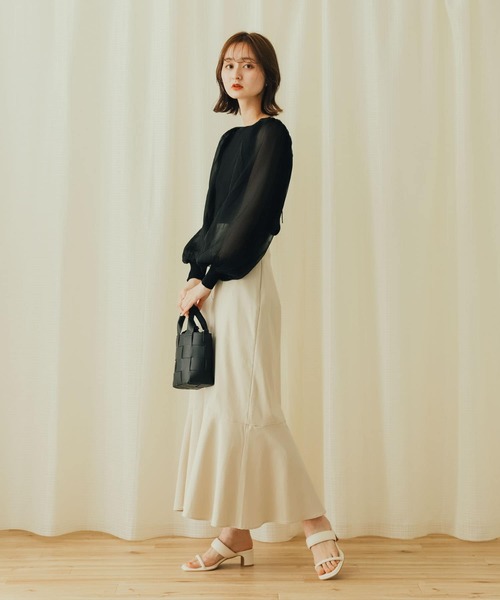 SENSE OF PLACE by URBAN RESEARCH（センスオブプレイスバイアーバンリサーチ）の「メッシュ編みミニトートバッグ（ショルダーバッグ・レディース・ブルー/ブラック/アイボリー・ONE）」の4枚目の写真