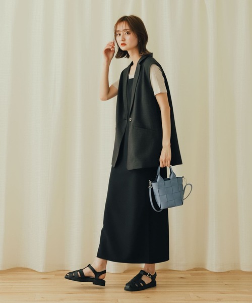 SENSE OF PLACE by URBAN RESEARCH（センスオブプレイスバイアーバンリサーチ）の「メッシュ編みミニトートバッグ（ショルダーバッグ・レディース・ブルー/ブラック/アイボリー・ONE）」の8枚目の写真