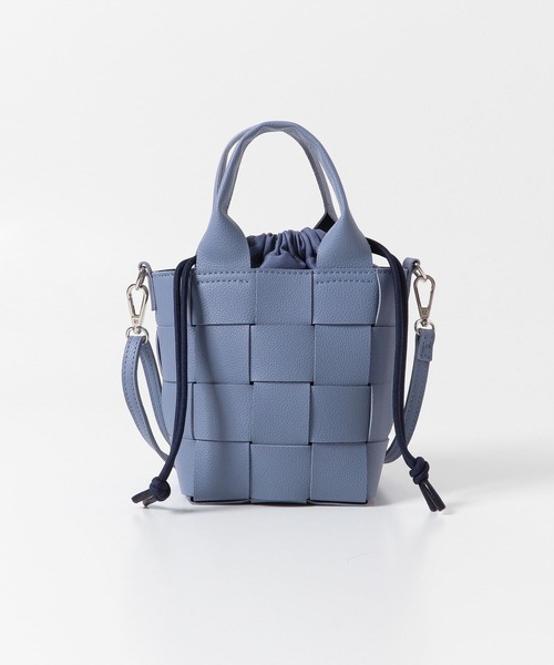 SENSE OF PLACE by URBAN RESEARCH（センスオブプレイスバイアーバンリサーチ）の「メッシュ編みミニトートバッグ（ショルダーバッグ・レディース・ブルー/ブラック/アイボリー・ONE）」の13枚目の写真