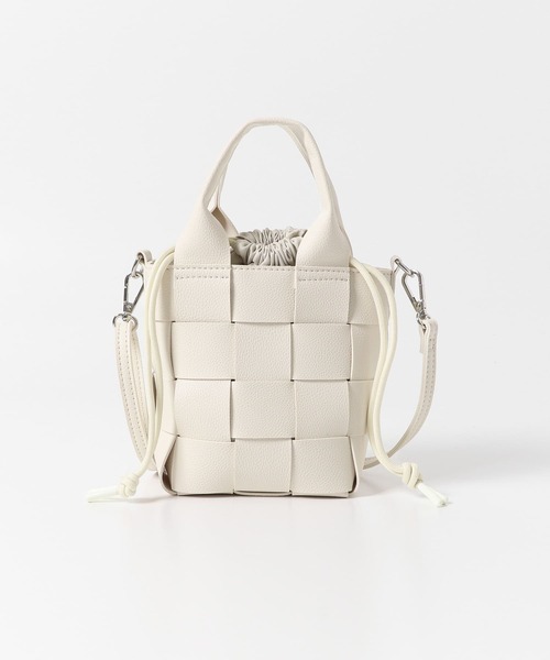 SENSE OF PLACE by URBAN RESEARCH（センスオブプレイスバイアーバンリサーチ）の「メッシュ編みミニトートバッグ（ショルダーバッグ・レディース・ブルー/ブラック/アイボリー・ONE）」の14枚目の写真