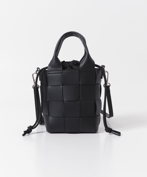 SENSE OF PLACE by URBAN RESEARCH（センスオブプレイスバイアーバンリサーチ）の「メッシュ編みミニトートバッグ（ショルダーバッグ・レディース・ブルー/ブラック/アイボリー・ONE）」の15枚目の写真