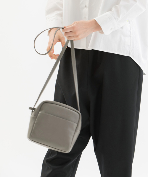 スクエアレザーポシェット（ショルダーバッグ）｜nop de nod