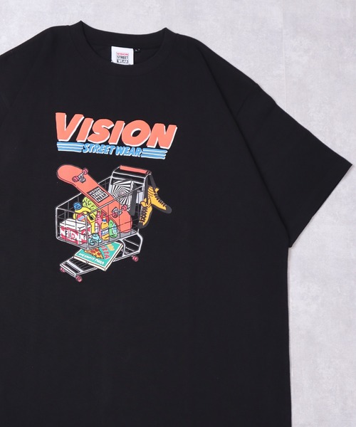 VISION STREET WEAR（ヴィジョンストリートウェア）の「【VISION STREET WEAR】グラフィックプリントTシャツ（Tシャツ/カットソー・レディース・ブラック系1/ベージュ系2/ホワイト系1/ホワイト系2/ベージュ系1/ベージュ系4/ブラック系4/ピンク系2/ブラック系3/ブラック系2/ベージュ系3/ブラック系5/ホワイト系4/ホワイト系5/ホワイト系6/ピンク系1/ホワイト系3/ブラック系6・MEDIUM/LARGE/X-LARGE）」の10枚目の写真