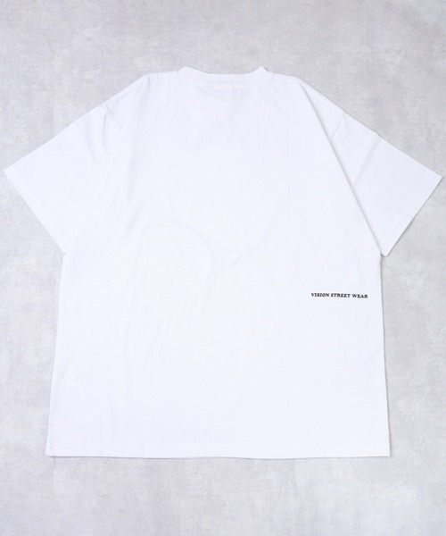 vivaprestoホワイト グラフィックプリント Tシャツ 半袖 ヴィンテージグラフィックプリント半袖リンガーTシャツ（Tシャツ