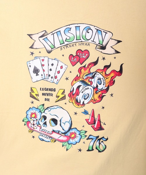 VISION STREET WEAR（ヴィジョンストリートウェア）の「【VISION STREET WEAR】グラフィックプリントTシャツ（Tシャツ/カットソー・レディース・ブラック系1/ベージュ系2/ホワイト系1/ホワイト系2/ベージュ系1/ベージュ系4/ブラック系4/ピンク系2/ブラック系3/ブラック系2/ベージュ系3/ブラック系5/ホワイト系4/ホワイト系5/ホワイト系6/ピンク系1/ホワイト系3/ブラック系6・MEDIUM/LARGE/X-LARGE）」の19枚目の写真