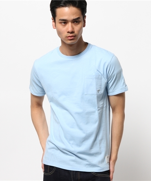OUTLET(アウトレット)の「【CIAOPANIC TYPY】切替ポケットTシャツ(Tシャツ/カットソー・メンズ・サックスブルー・LARGE/SMALL/MEDIUM)」の1枚目の写真