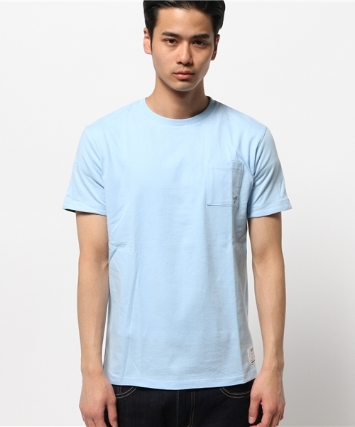 OUTLET(アウトレット)の「【CIAOPANIC TYPY】切替ポケットTシャツ(Tシャツ/カットソー・メンズ・サックスブルー・LARGE/SMALL/MEDIUM)」の2枚目の写真