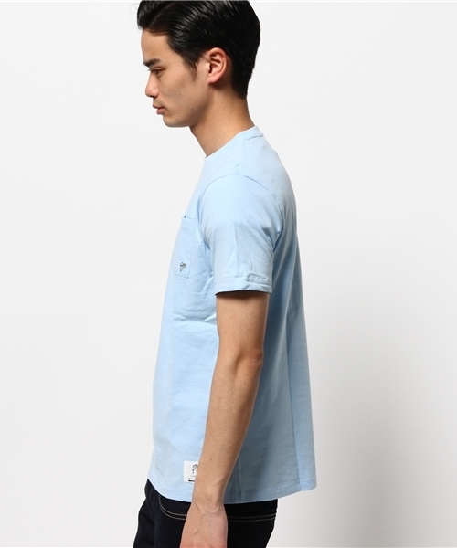 OUTLET(アウトレット)の「【CIAOPANIC TYPY】切替ポケットTシャツ(Tシャツ/カットソー・メンズ・サックスブルー・LARGE/SMALL/MEDIUM)」の3枚目の写真