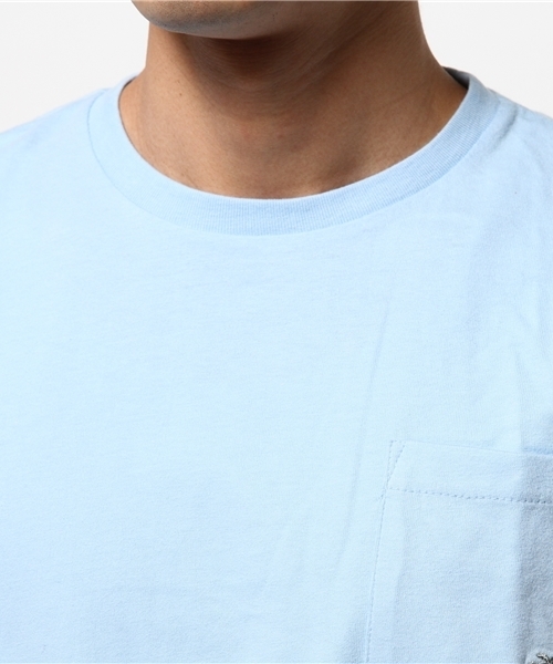 OUTLET(アウトレット)の「【CIAOPANIC TYPY】切替ポケットTシャツ(Tシャツ/カットソー・メンズ・サックスブルー・LARGE/SMALL/MEDIUM)」の5枚目の写真
