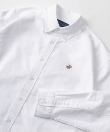【BEVERLY HILLS POLO CLUB/ビバリーヒルズポロクラブ】ブランドロゴ ワンポイント刺繍 オックスフォード ボタンダウンシャツ/ストライプシャツ/ビッグシルエット