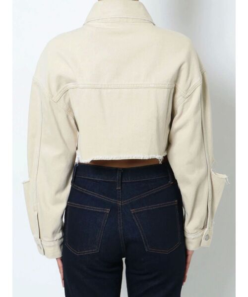 EMODA(エモダ)の「スリットスリーブデニムジャケット(デニムジャケット・レディース・ブラック/インディゴブルー/アイボリー・FREE)」の20枚目の写真