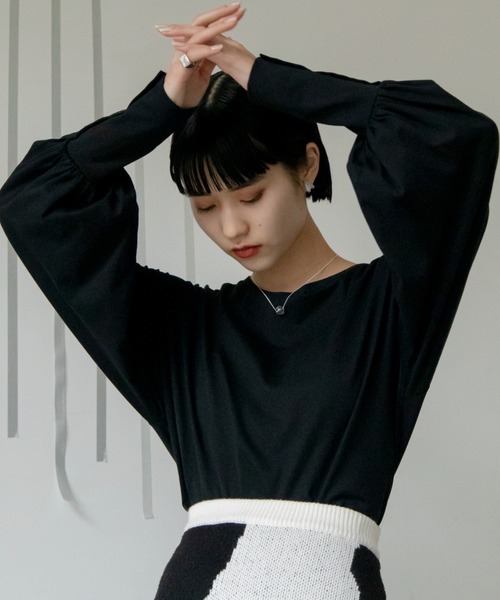 パールボタンカフスカットソー BEARDSLEY（ビアズリー）の「パールボタンカフスボーダーカットソー（T