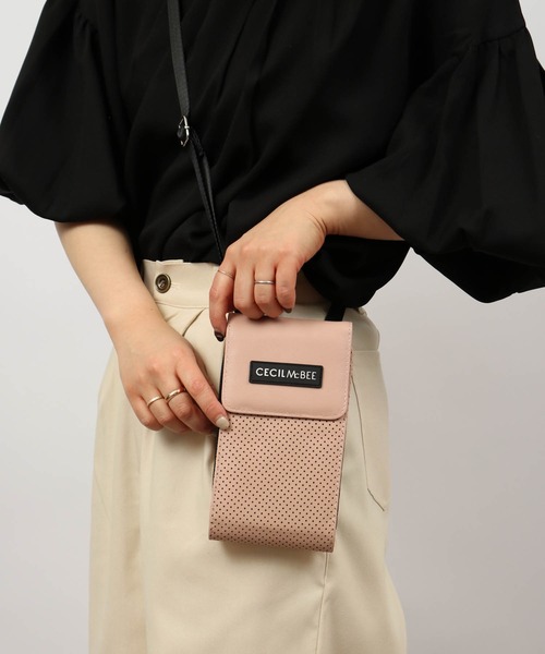 CECIL McBEE（セシルマクビー）の「CECIL McBEE bon voyage お財布ショルダー（ショルダーバッグ・レディース・ブラック/ホワイト/ピンク/ベージュ・F）」の14枚目の写真