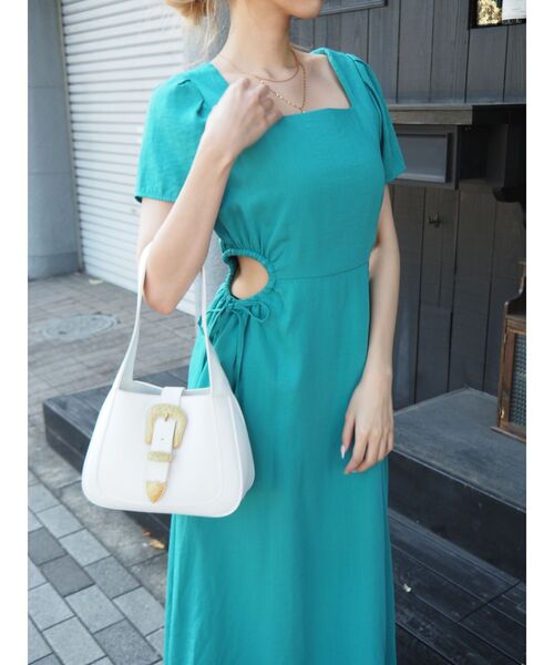 EVRIS（エヴリス）の「サイドオープンドロストロングワンピース（ワンピース・レディース・ホワイト/ブラック/オレンジ/ブルー・FREE）」の13枚目の写真