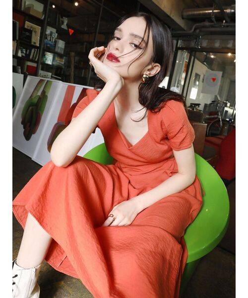 EVRIS（エヴリス）の「サイドオープンドロストロングワンピース（ワンピース・レディース・ホワイト/ブラック/オレンジ/ブルー・FREE）」の20枚目の写真