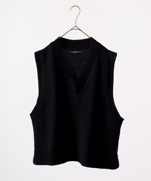 Bling Leads（ブリングリーズ）の「Bling Leads 5GG　A/T　Vネックニットベスト（ベスト・メンズ・ベージュ/ブラック/ブラウン/ピンク・F）」の15枚目の写真