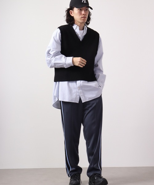 Bling Leads（ブリングリーズ）の「Bling Leads 5GG　A/T　Vネックニットベスト（ベスト・メンズ・ベージュ/ブラック/ブラウン/ピンク・F）」の7枚目の写真