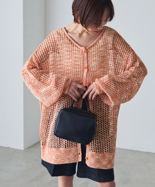 [大人気]　ステューシー　カーディガン　ケーブルニット　メッシュ　シンプル◎ JIGGYS SHOP カーディガン ウォッシャブルケーブルショール
