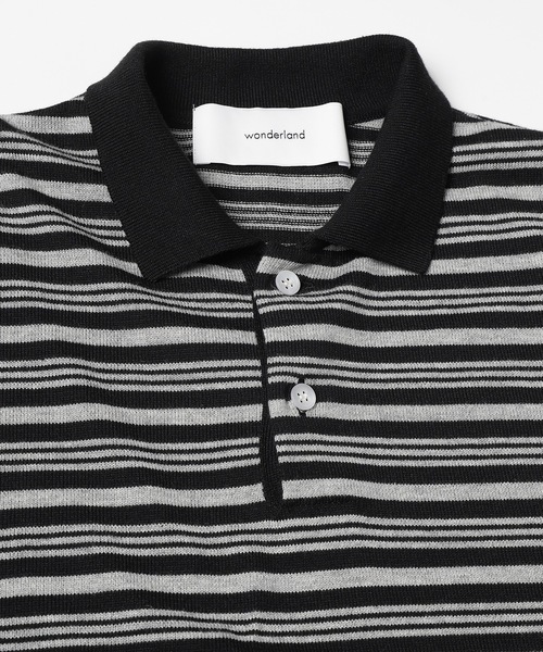wonderland(ワンダーランド)の「Border polo(ポロシャツ・メンズ・ブラウン/ブラック・L/M)」の10枚目の写真